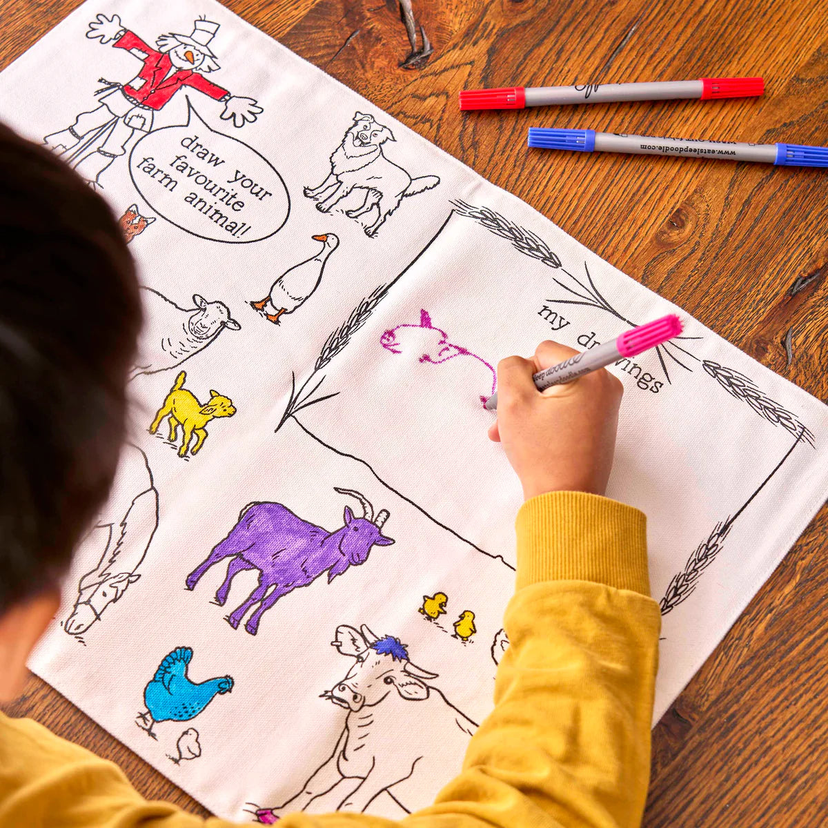 Farmyard Colouring Placemat