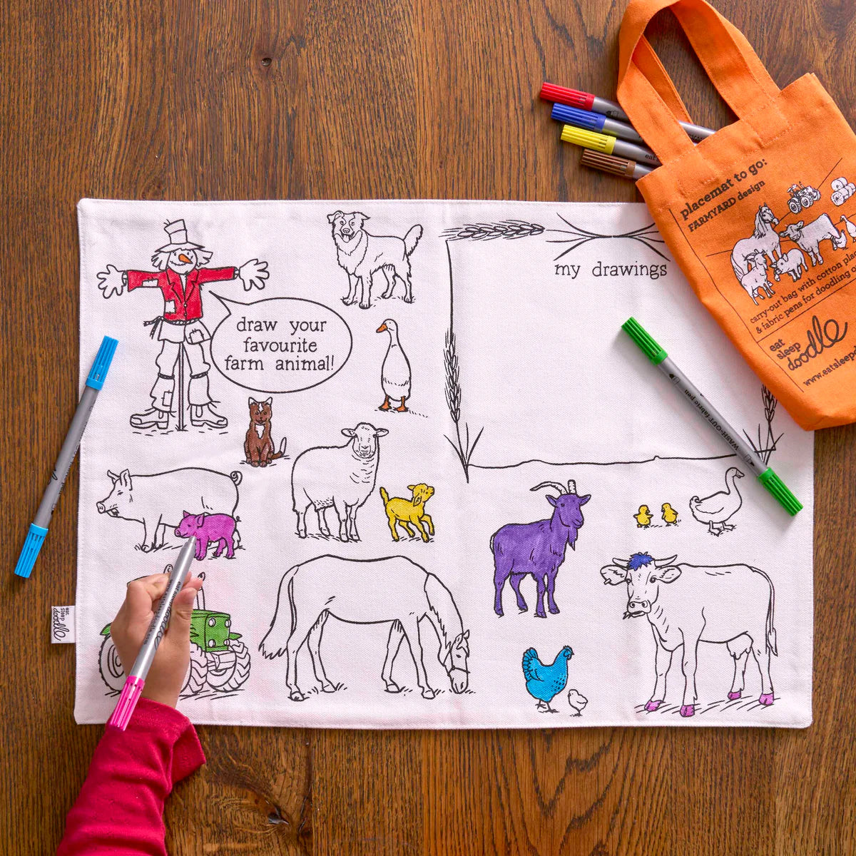 Farmyard Colouring Placemat