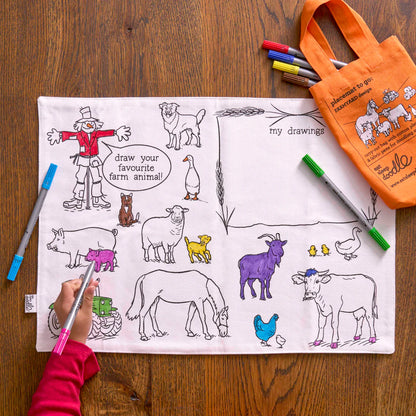 Farmyard Colouring Placemat
