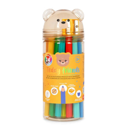 Legami Set of 24 Colouring Pencils Teddy Friends
