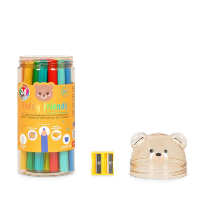Legami Set of 24 Colouring Pencils Teddy Friends
