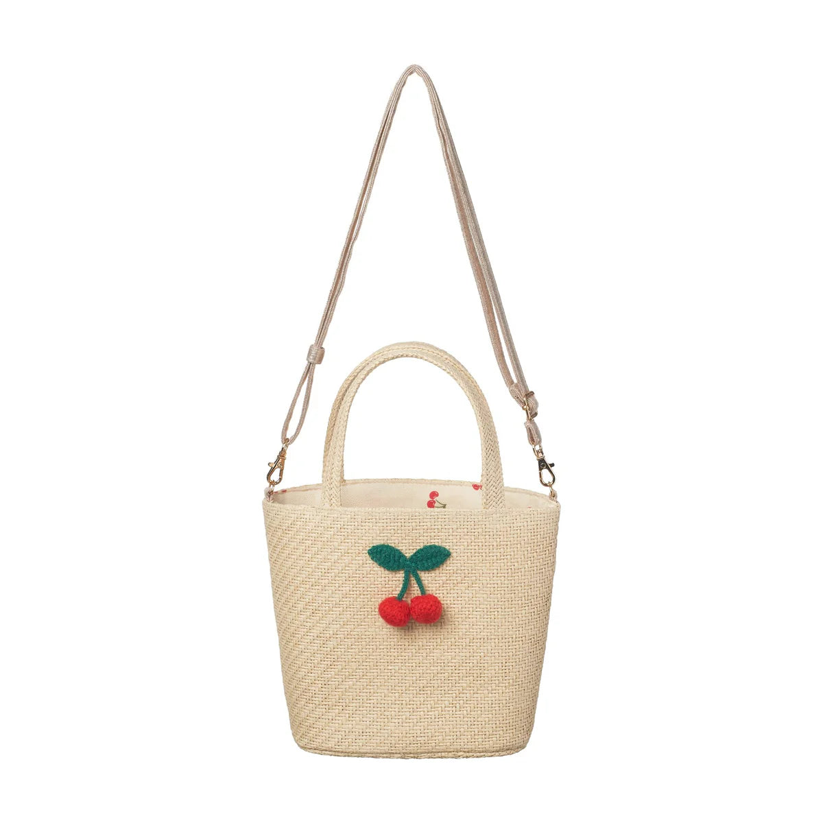 Crochet Cherry Basket Bag