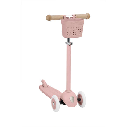 Banwood Eco Scooter and Basket - Dusty Rose