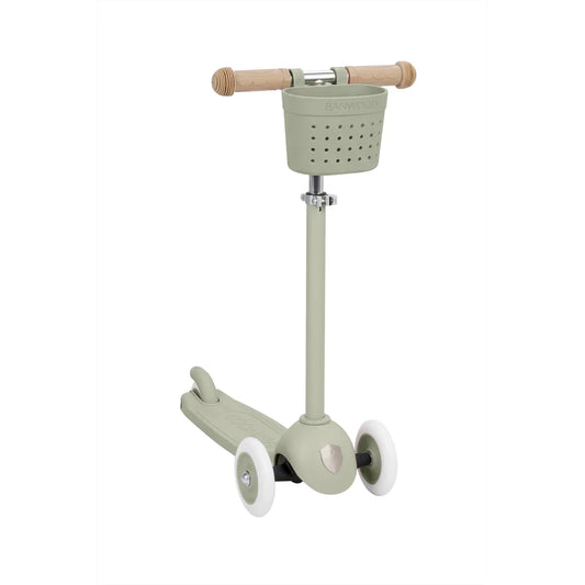 Banwood Eco Scooter and Basket - Olive