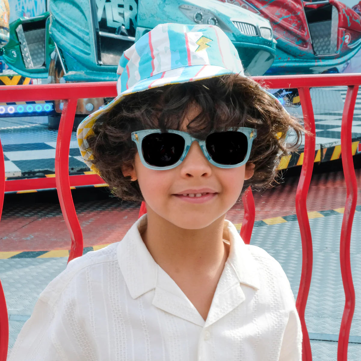 Lightning Stripe Reversible Bucket Hat 3-6 years
