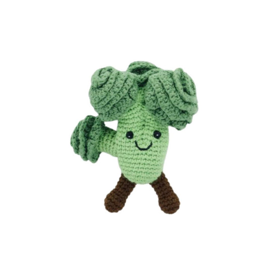 Fair Trade Crochet Broccoli Baby Rattle
