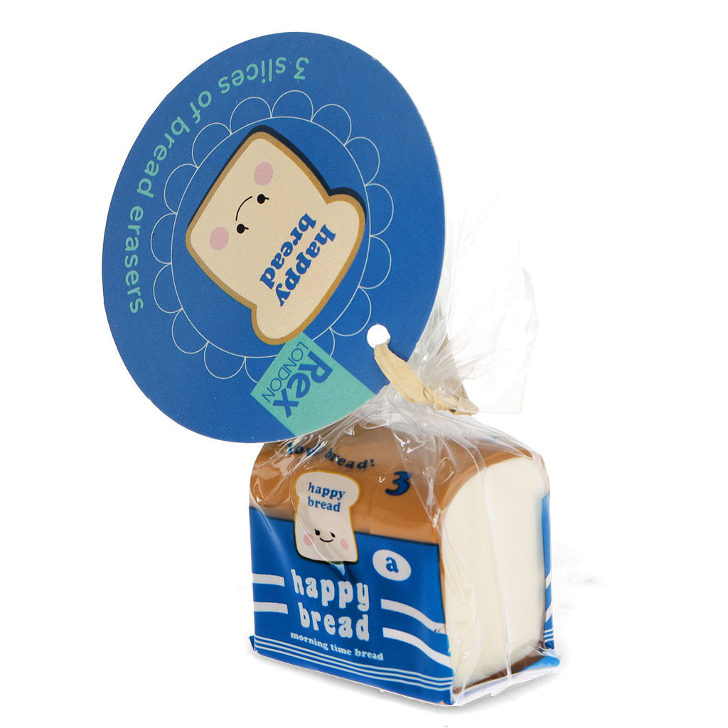Happy Bread Erasers (3 slices)