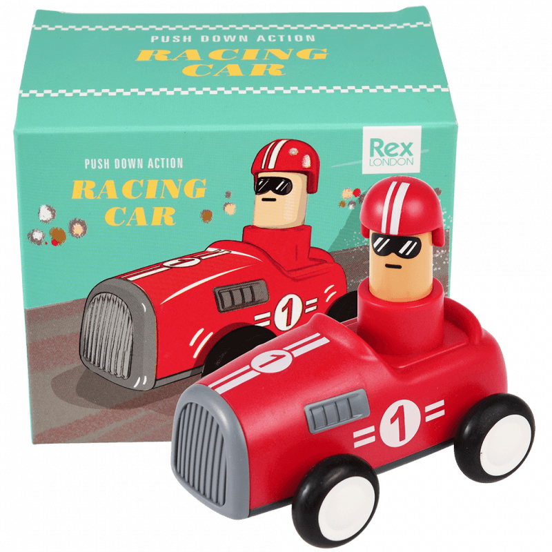 Push down action Racing Car - Red