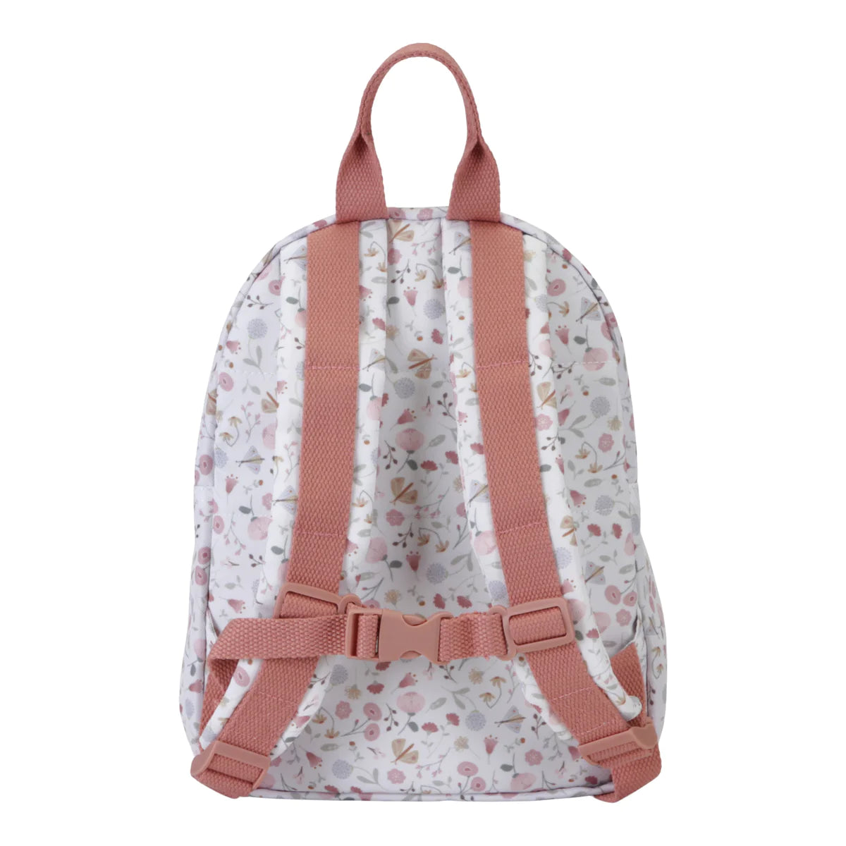 The Little Dutch Flowers and Butterfly Backpack is comfortable for children to wear with padded, adjustable straps and a chest strap