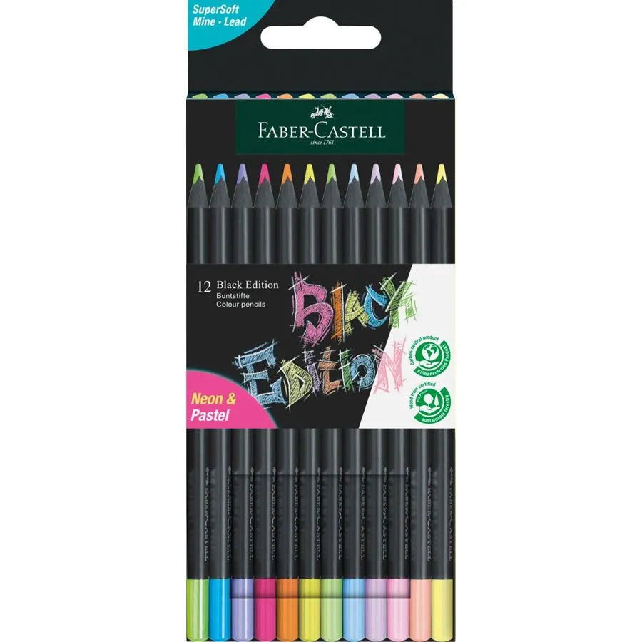 Faber-Castell Colour Pencils Neon and Pastel set of 12