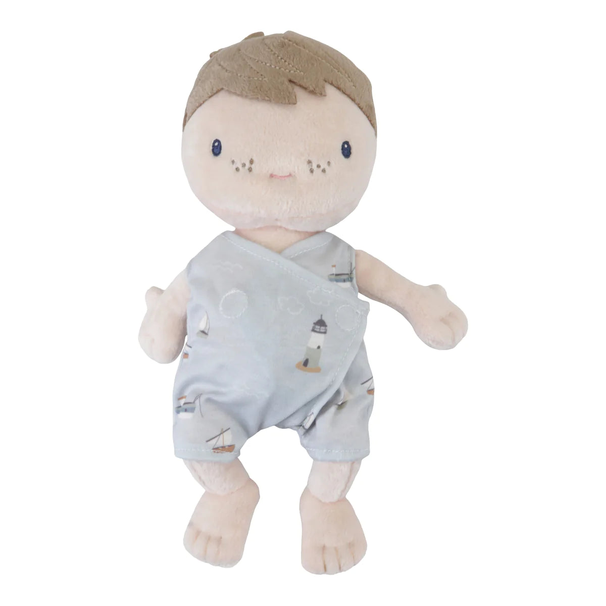 Little Dutch Baby Jim has a removable velcro outfit