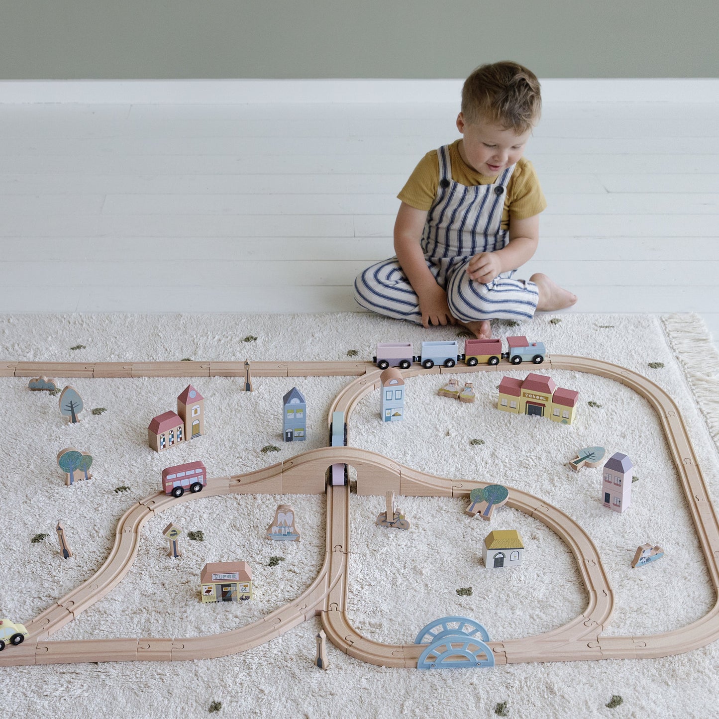 Little Dutch XXL Wooden Railway Set