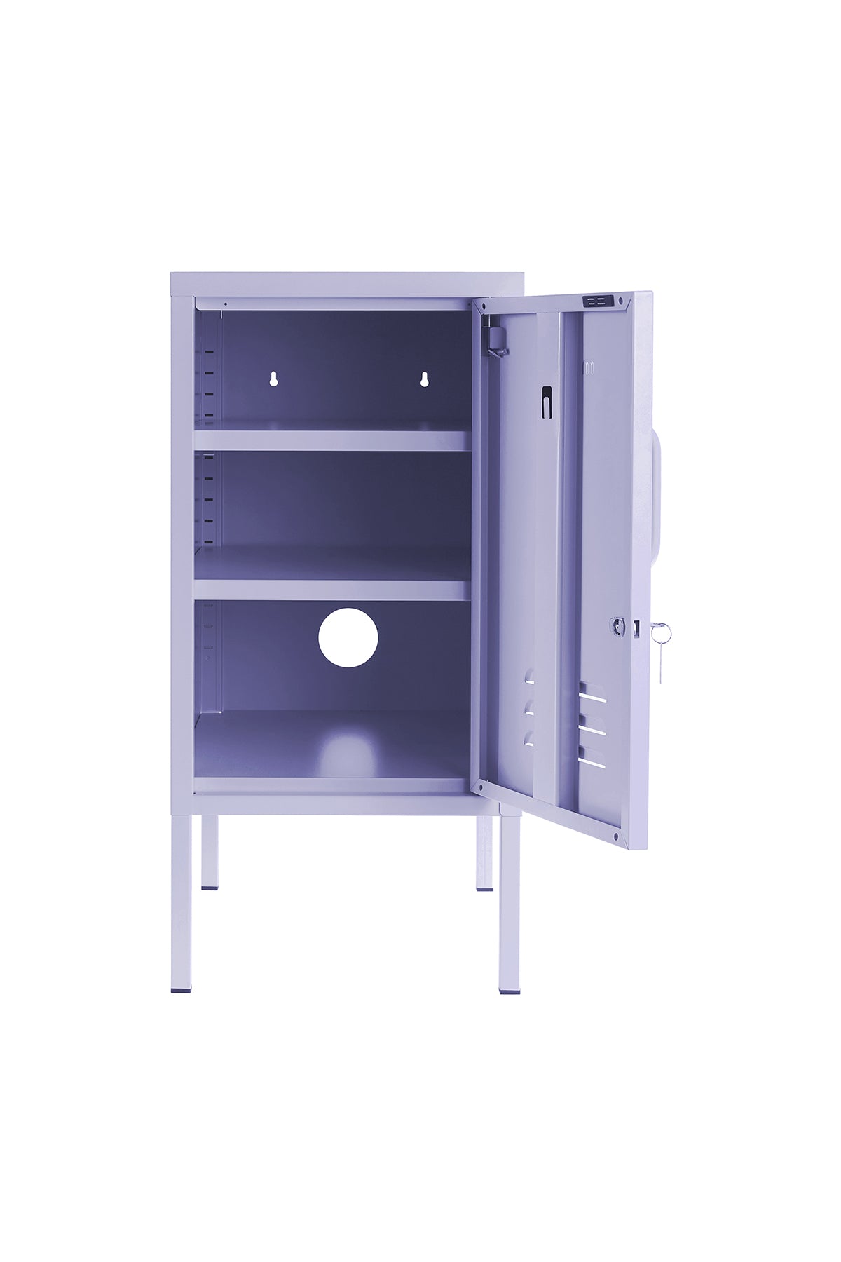 Mustard Made Metal Locker Shorty Lilac colour with Right Opened door