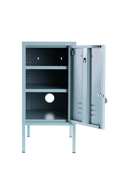 Mustard Made Metal Locker Shorty Ocean Blue colour with Right Opened door