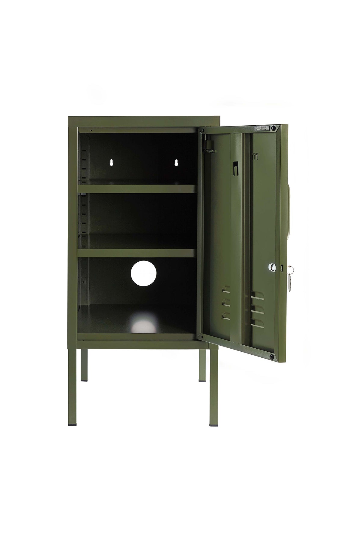 Mustard Made Metal Locker Shorty Olive Green colour with Right Opened door