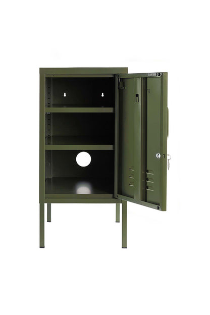 Mustard Made Metal Locker Shorty Olive Green colour with Right Opened door