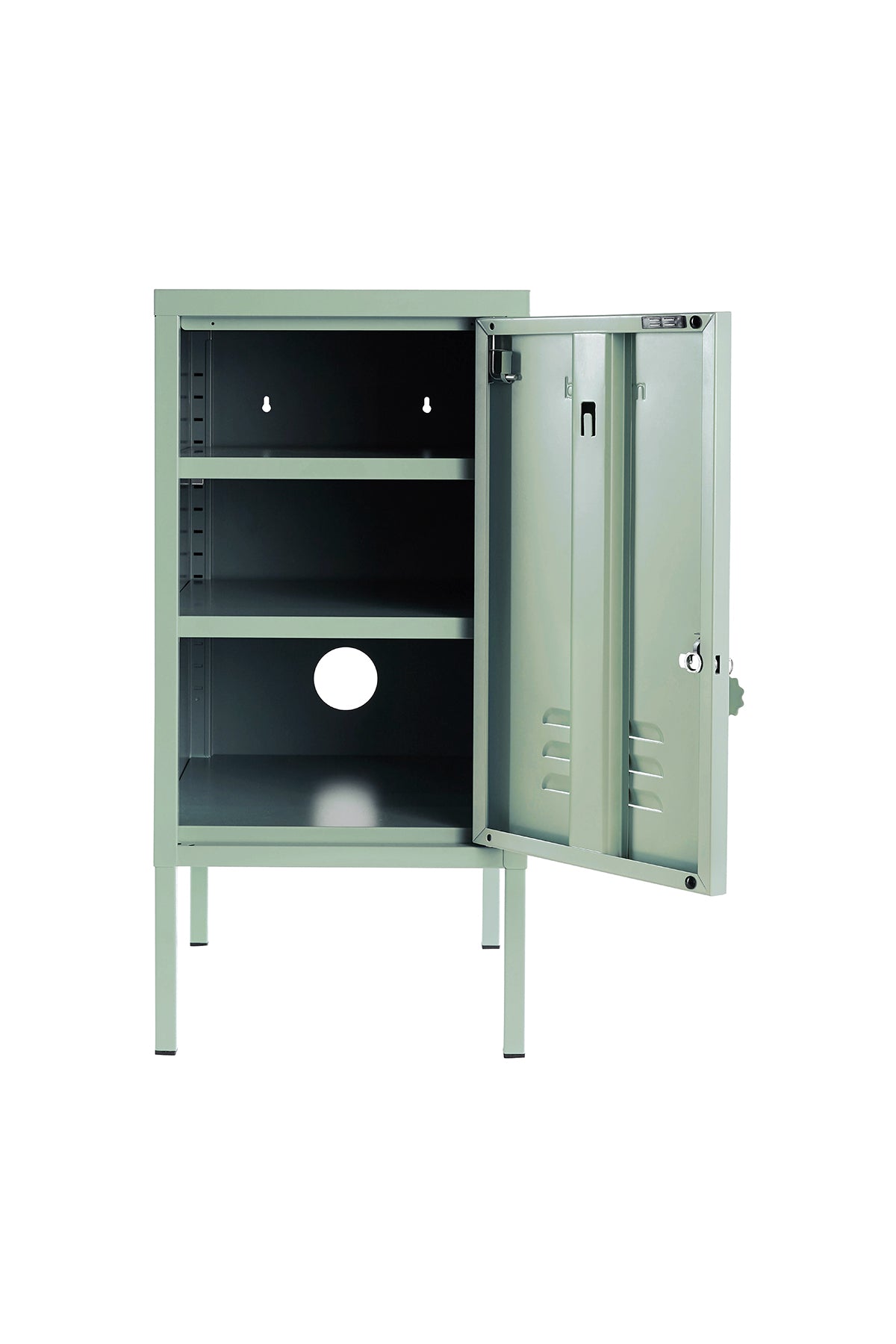 Mustard Made Metal Locker Shorty Sage Green colour with Right Opened door