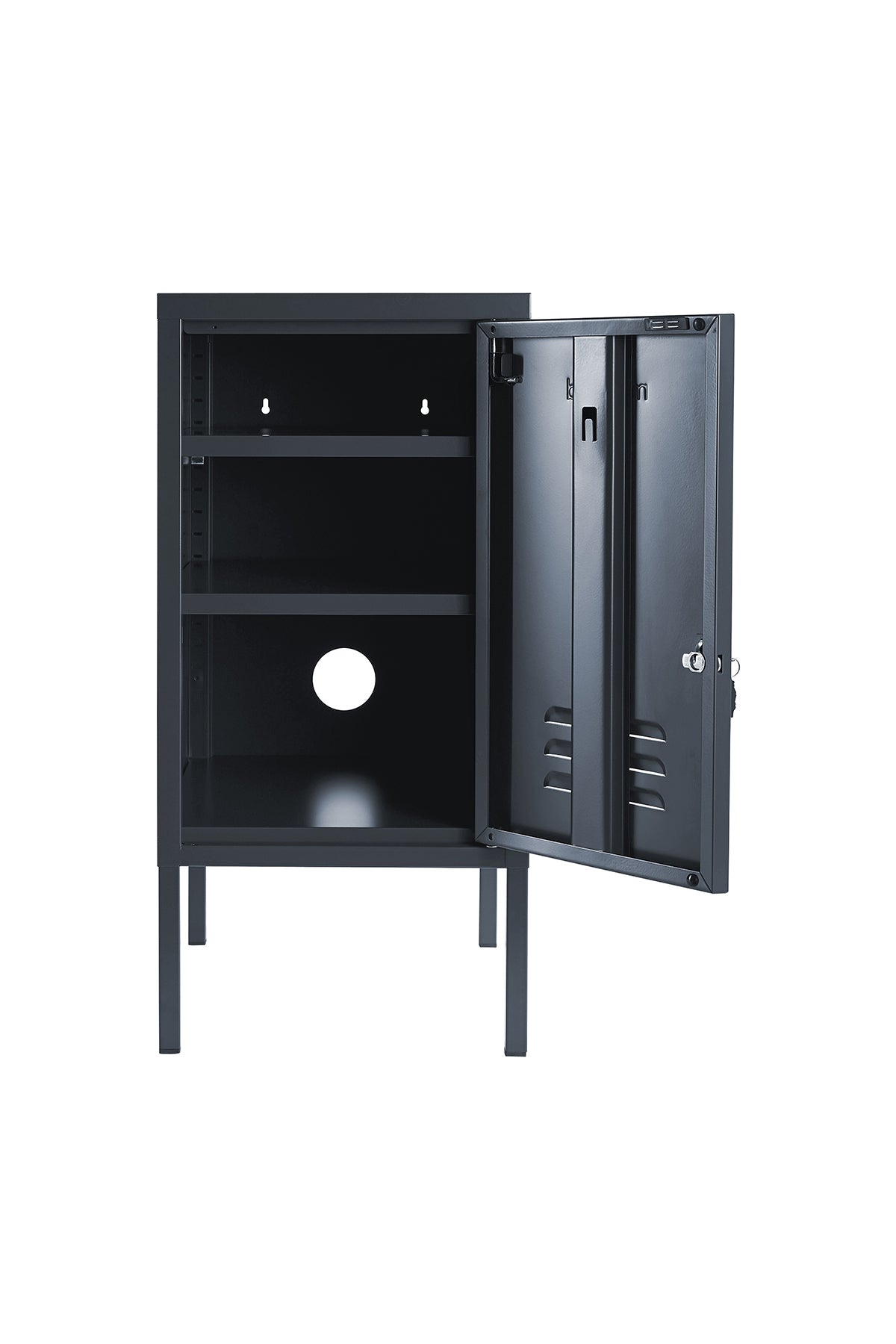 Mustard Made Metal Locker Shorty Slate Grey colour with Right Opened door