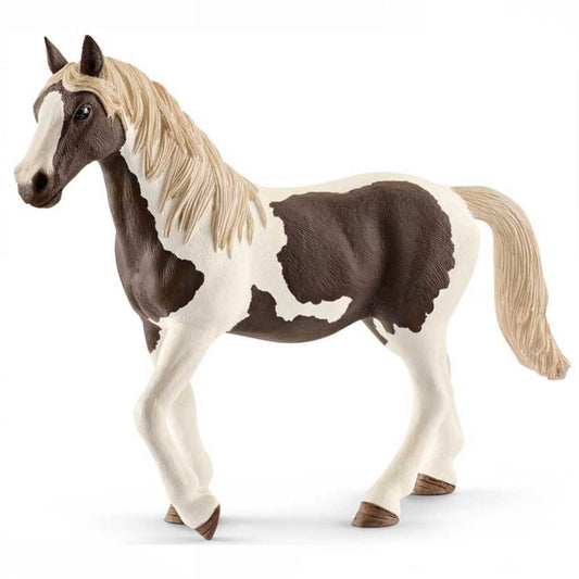 Toy Horse Pinto Mare. Schleich. Hand painted white and brown.