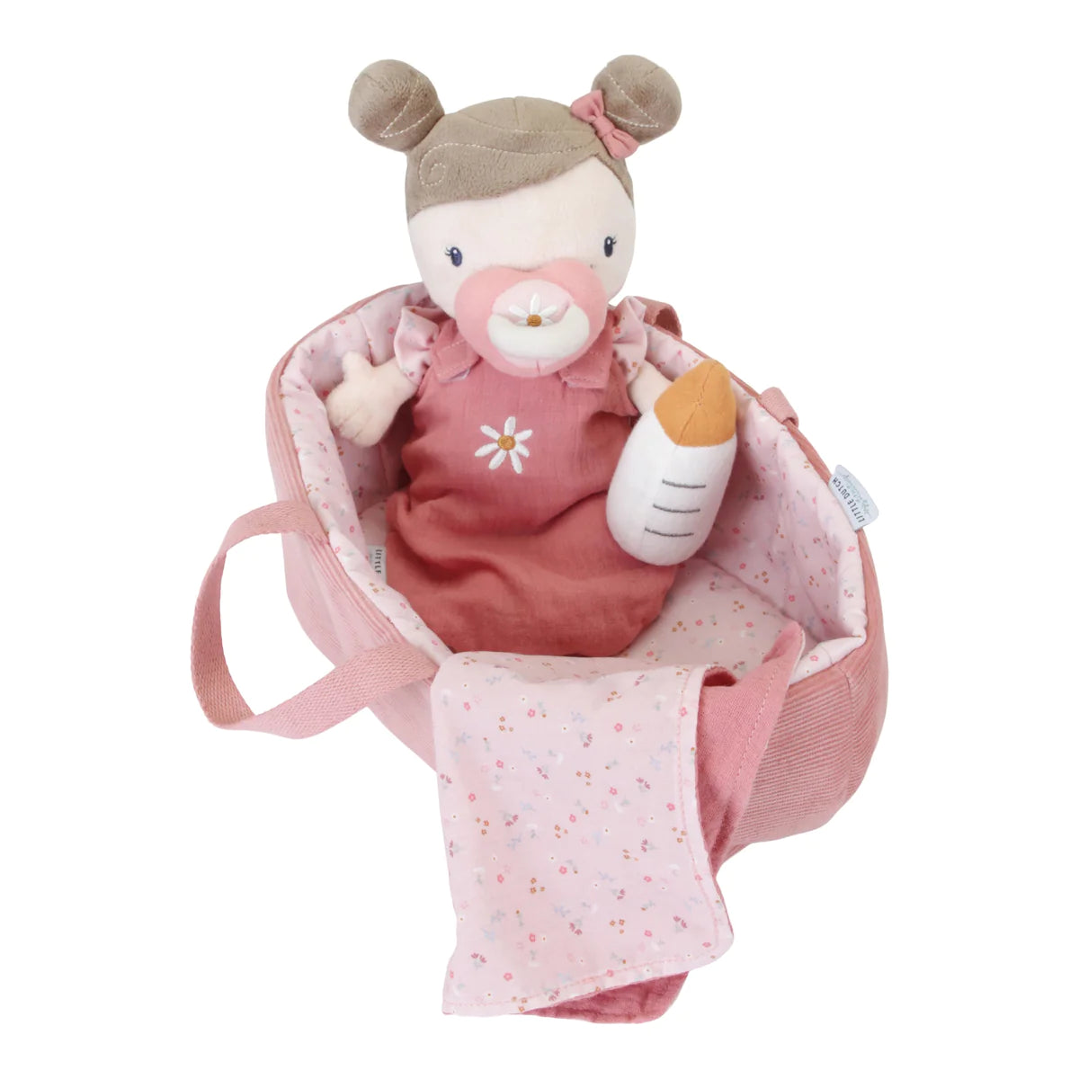 Litt;e Dutch Baby Rosa doll with sleeping bag, bottle, magnetic dummy and carry cot with blanket