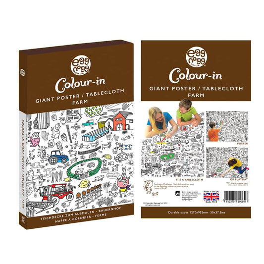 Giant colouring in poster/tablecloth - Farm