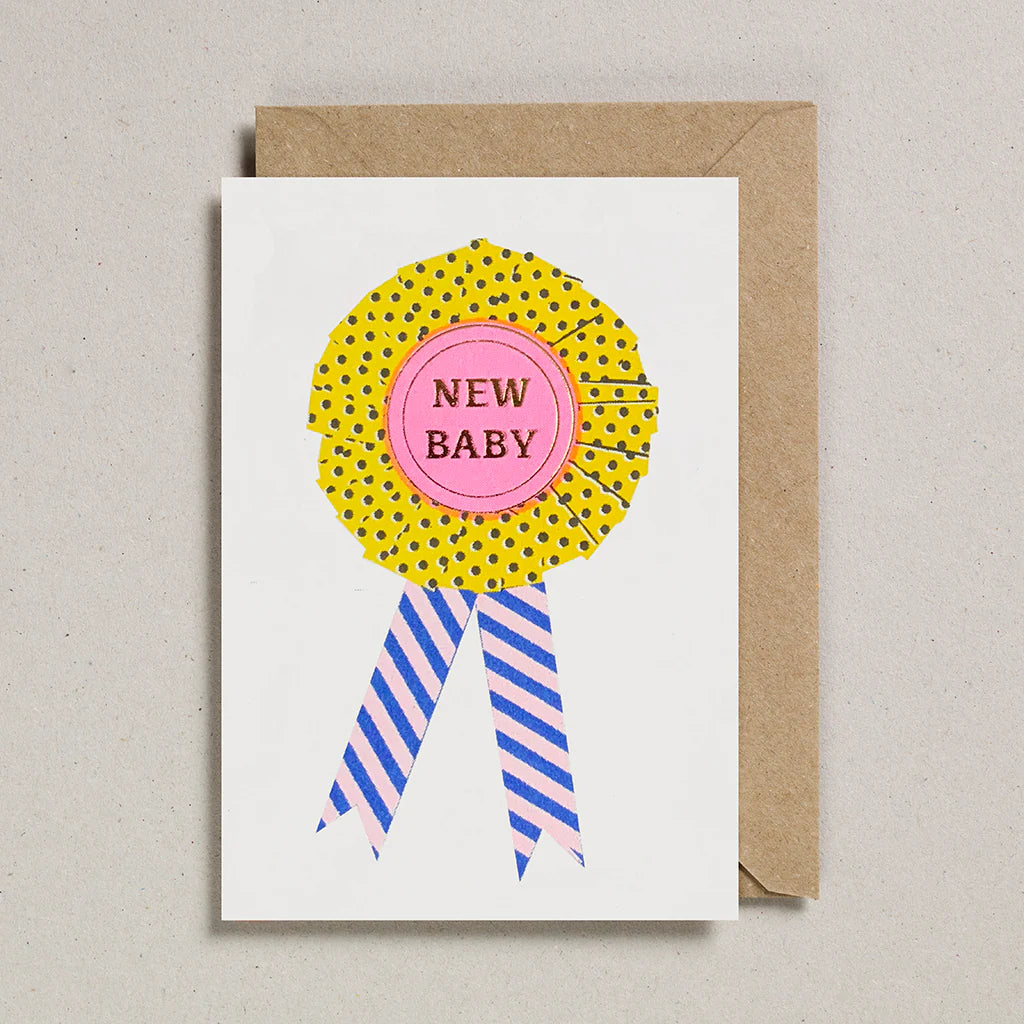New Baby Card Riso Rosette
