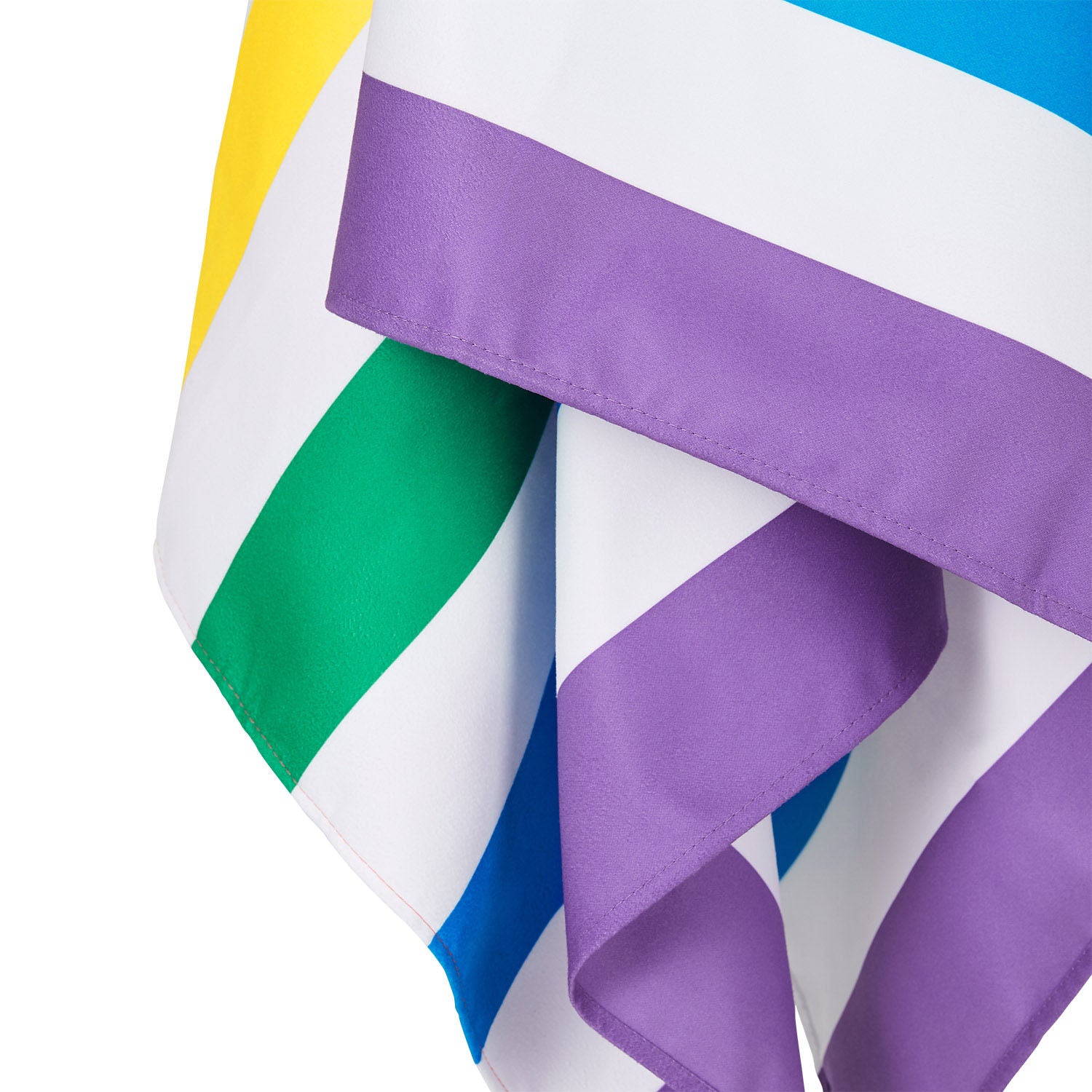 rainbow striped cabana towel from dock and bay