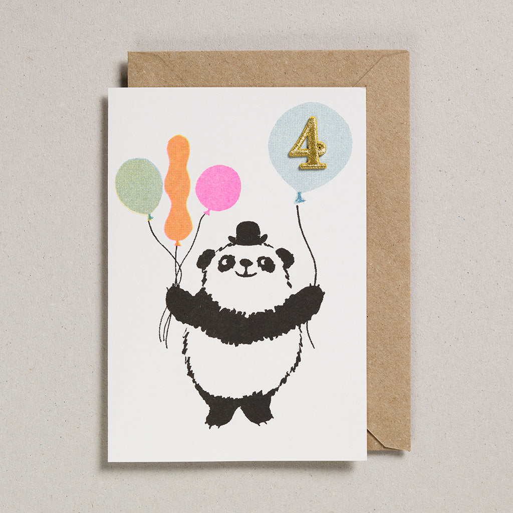 Confetti Pets Age 4 Panda Card
