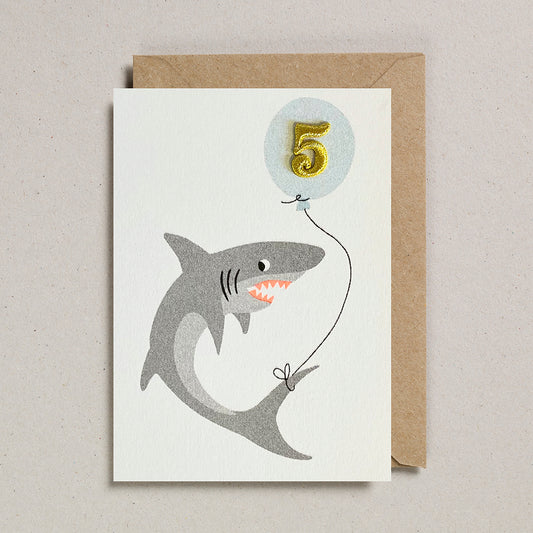 Confetti Pets Age 5 Shark Card