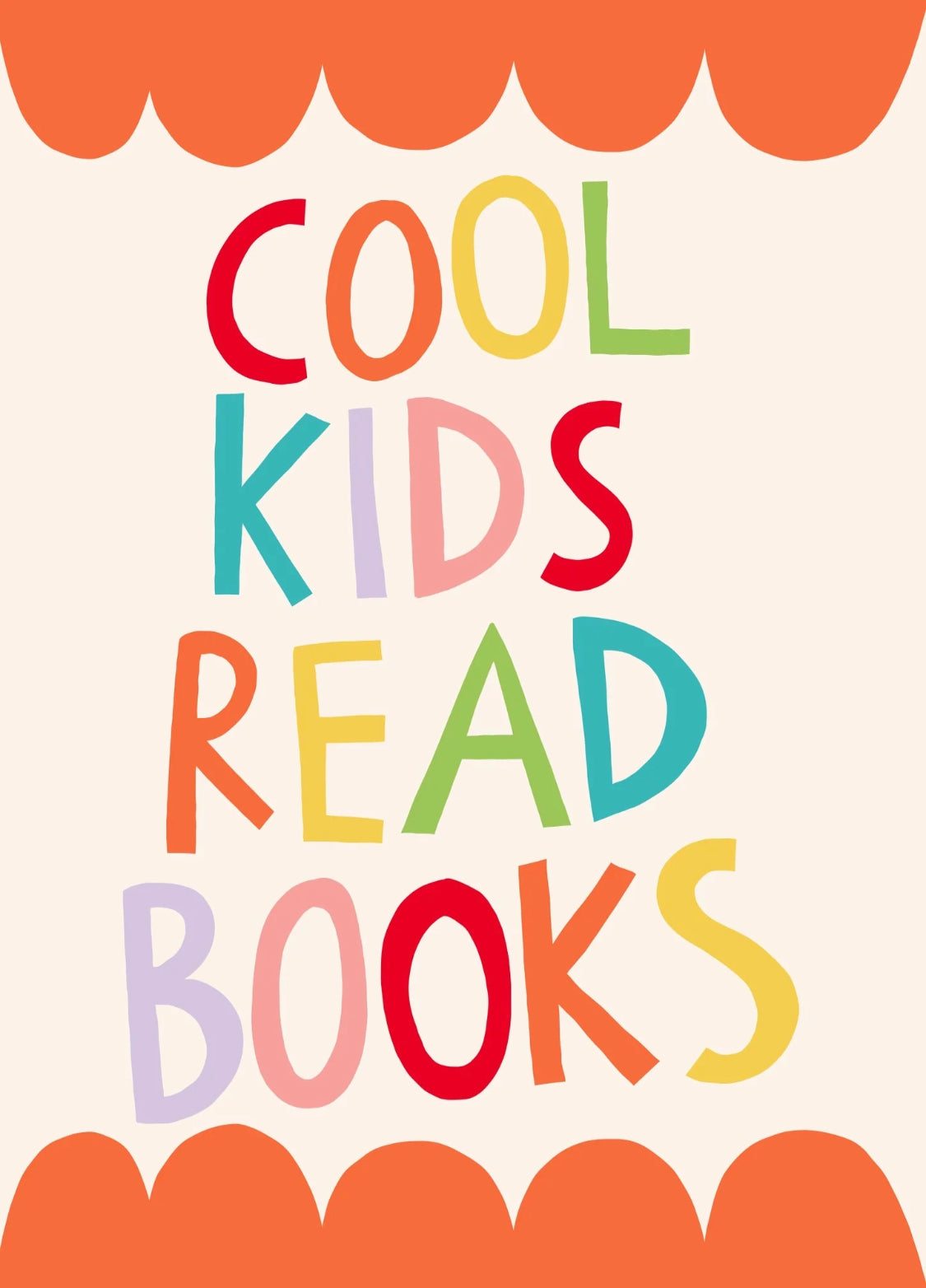 Cool Kids Read Books A4 Print
