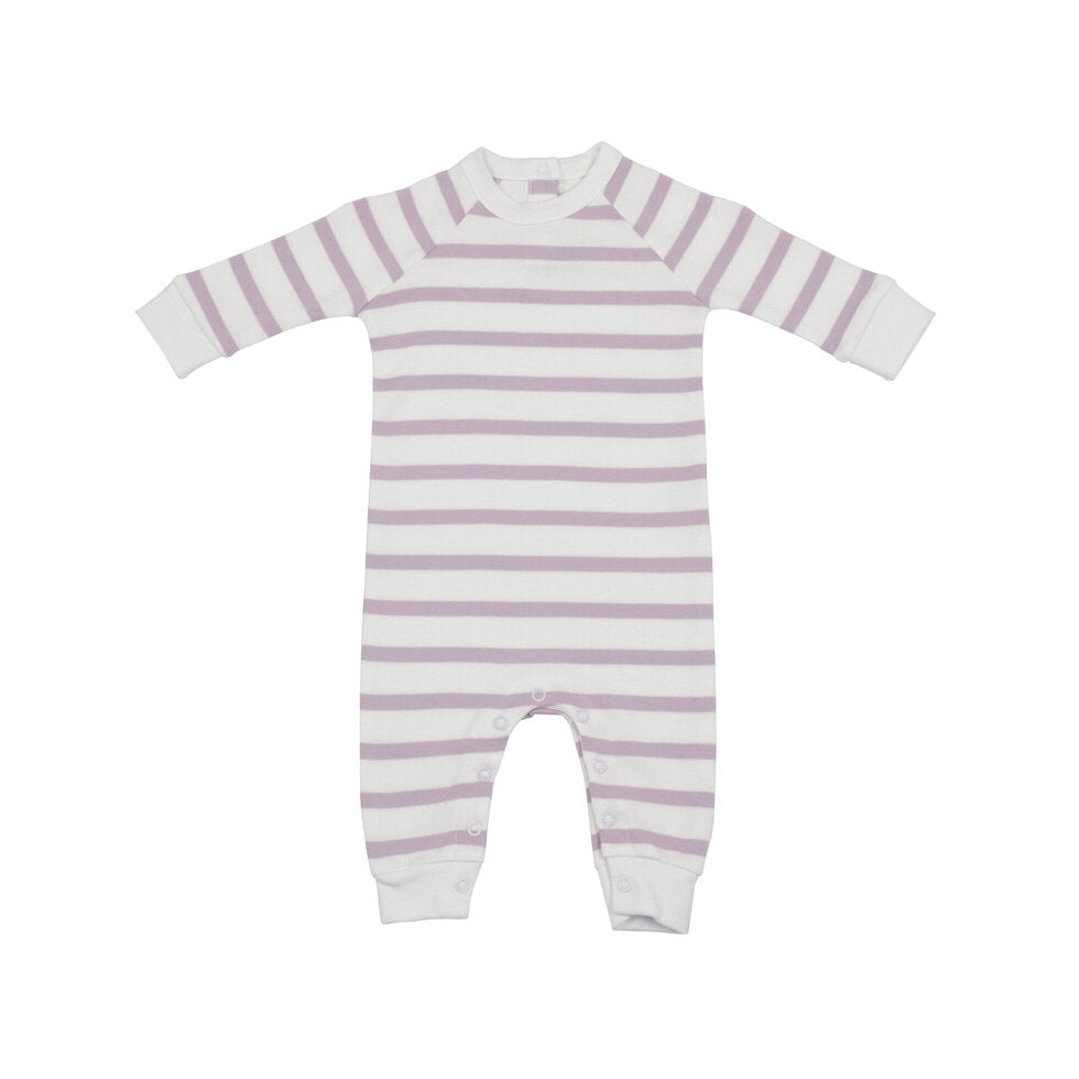 Parma Violet and White Breton Striped All-in-One