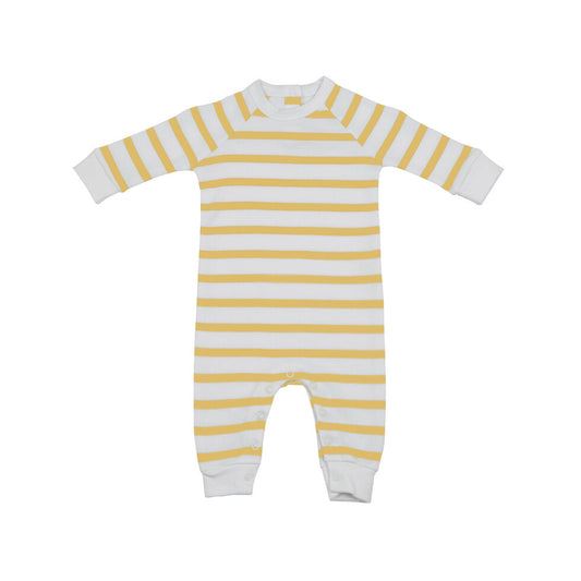Buttercup and White Breton Striped All-in-One