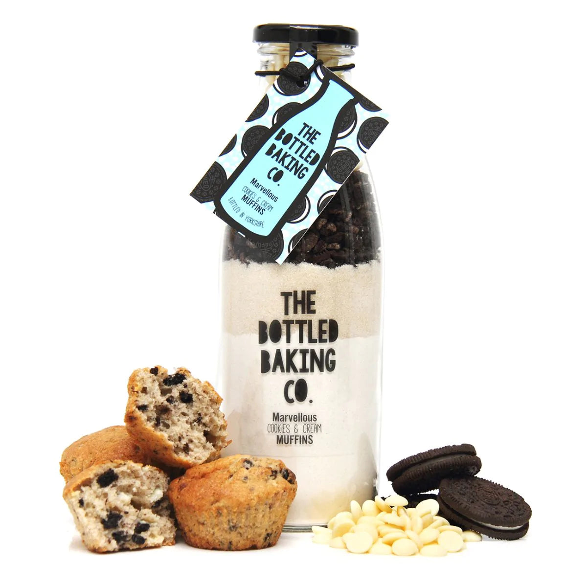 cookies and cream muffin mix by the bottled baking co