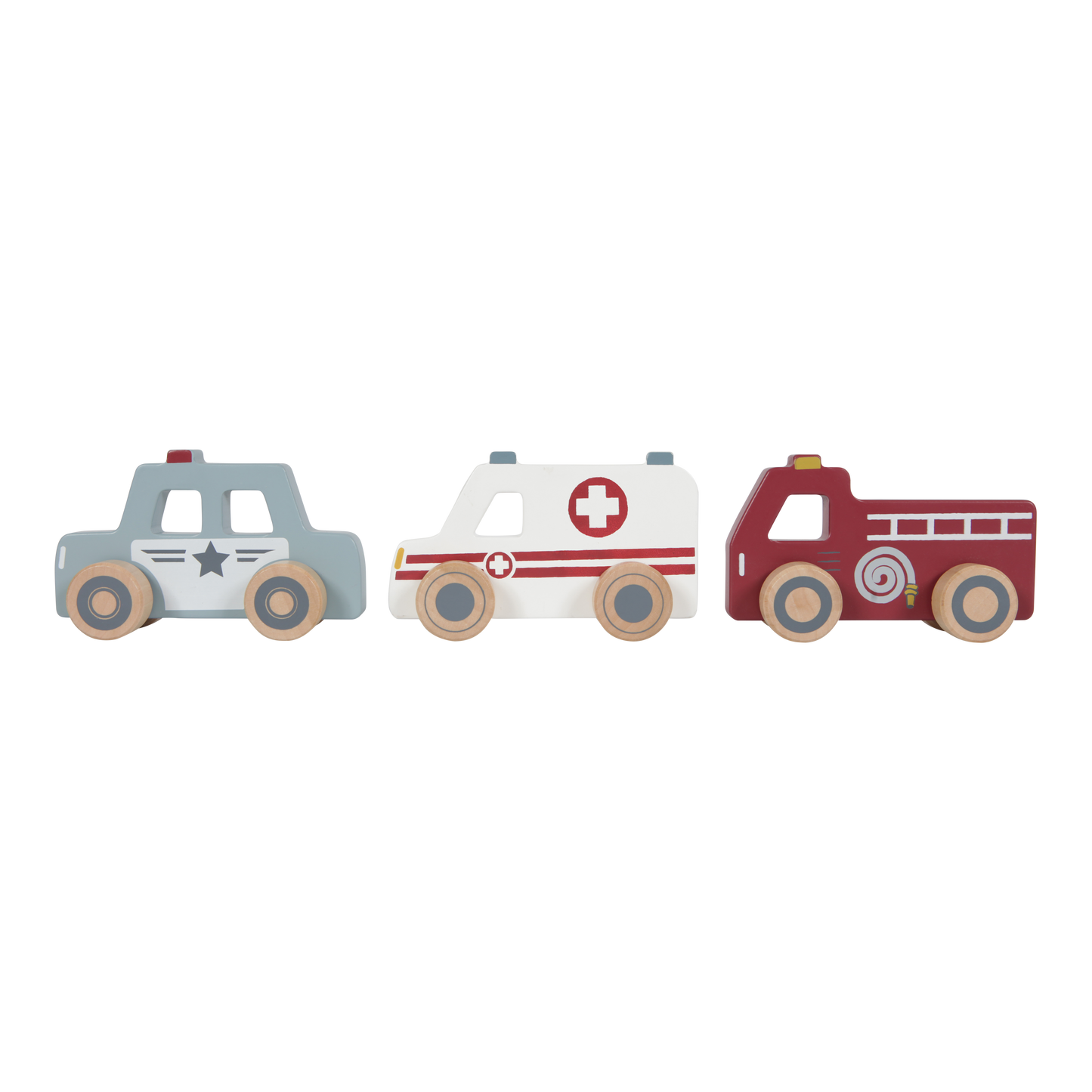 Little Dutch Wooden Emergency Vehicles