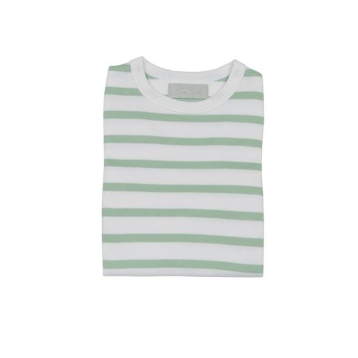 Seafoam and White Breton Striped T-Shirt