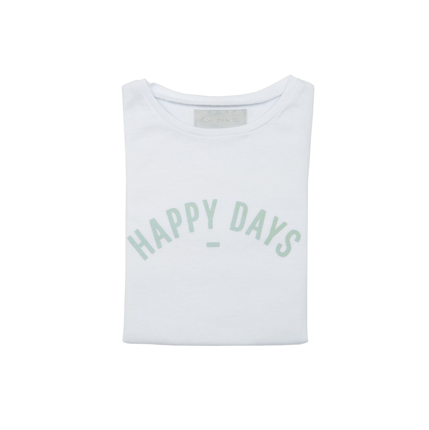 White HAPPY DAYS Cap Sleeve T-Shirt