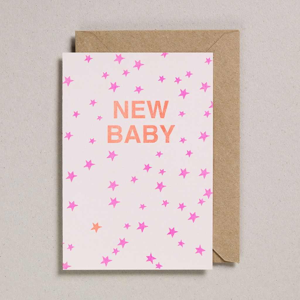 New Baby Card (Pink and Orange)