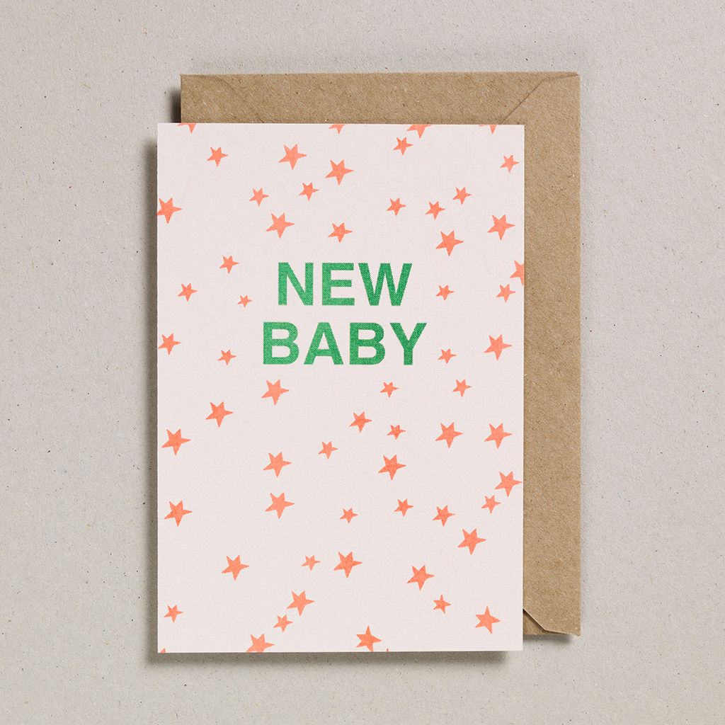 New Baby Card (Green and Orange)