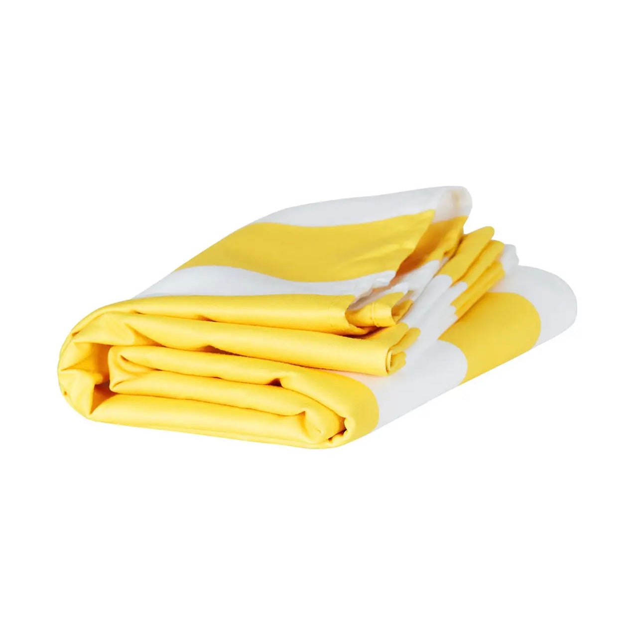 Boracay Yellow striped cabana towel from Dock & Bay folded
