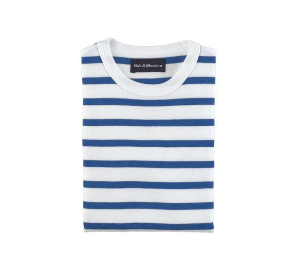 French Blue and White Breton Striped T-Shirt