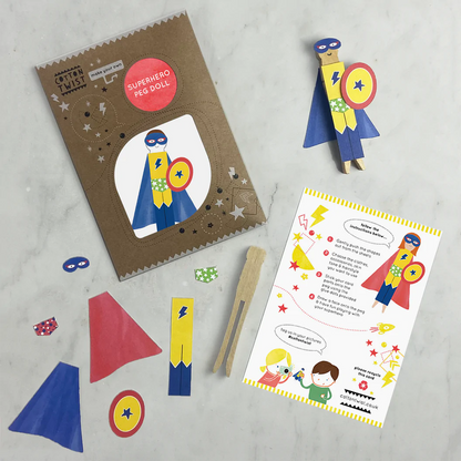 Make Your Own Super Hero Peg Doll