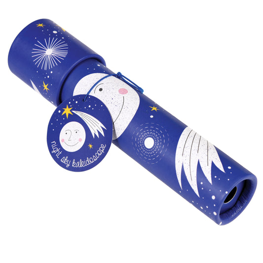 Blue and white space themed Kaleidoscope