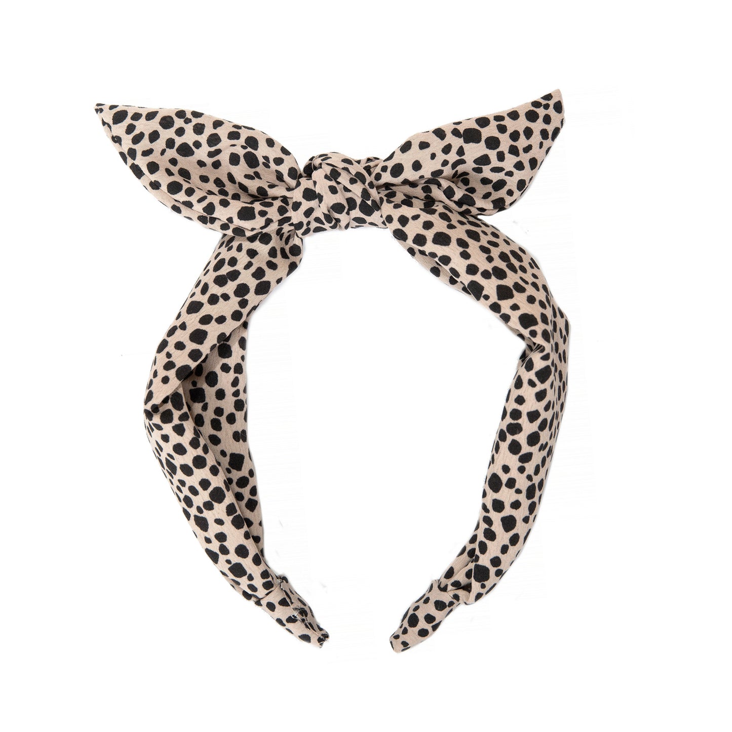 black and beige spotty leopard print hair band by rockahula