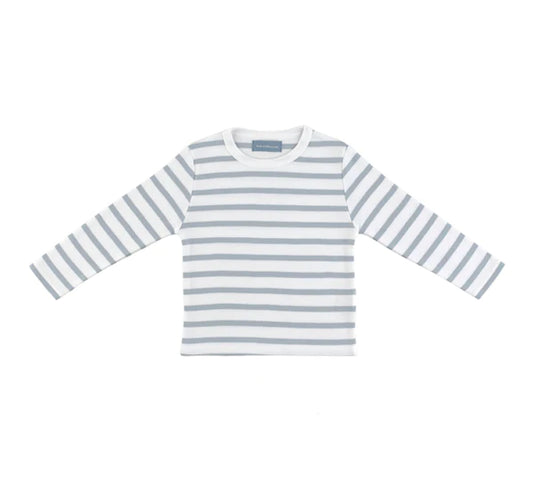 Grey and White Breton Striped T-Shirt