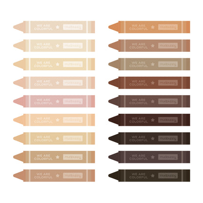 We Are Colourful Skin Tone Crayons