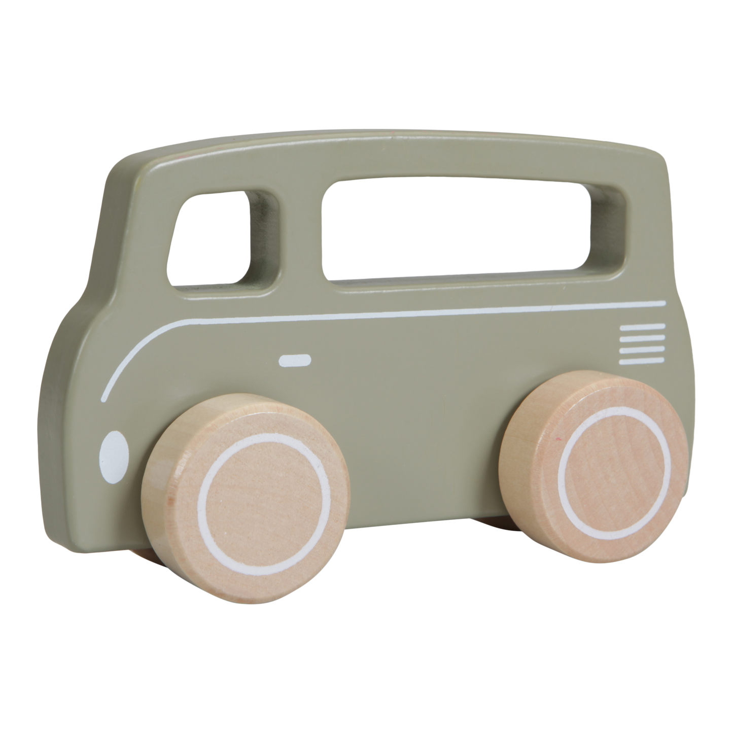 Little Dutch Olive Green Wooden Van