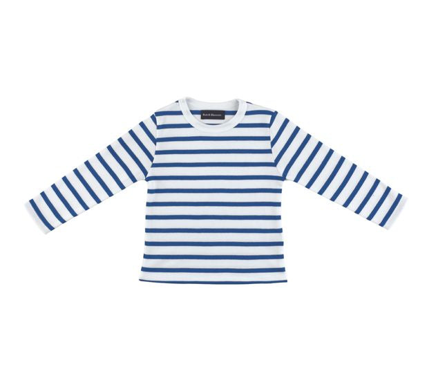 French Blue and White Breton Striped T-Shirt