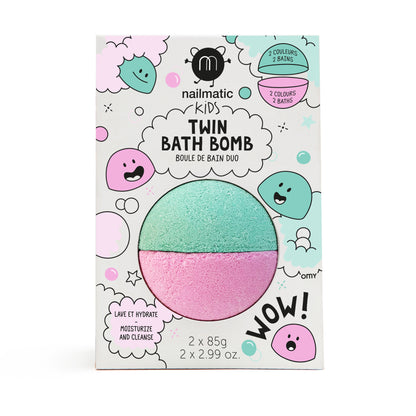 Twin Bath Bomb - Pink and Lagoon