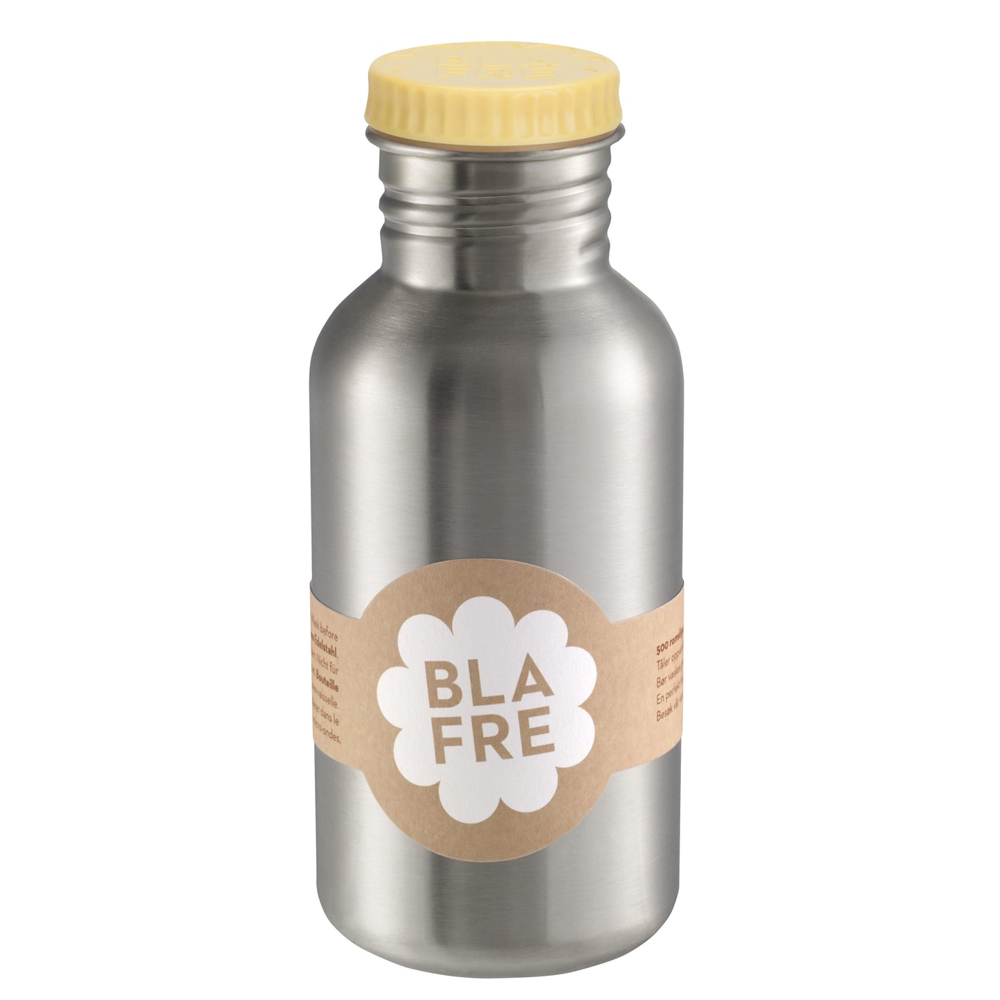 Blafre drinking bottle 500ml with light yellow lid