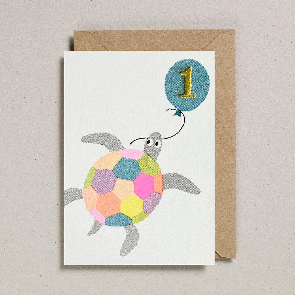 Confetti Pets Age 1 Turtle Card